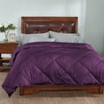 thumbnail image 2 of 3 Piece Striped Diamond Pattern Comforter Set Super Soft 800 Thread Counts, All Season, 100% Egyptian Cotton, King/California King Size Plum Color, 2 of 7