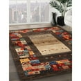 thumbnail image 3 of Ahgly Company Machine Washable Indoor Round Contemporary Vermilion Red Area Rugs, 7' Round, 3 of 7
