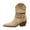 Khaki, variant on Women's Slouchy Mid Calf Boots Chunky Heel Pull on Pointed Toe Western Fashion Boot