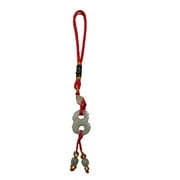 Angle View: Chinese Feng shui Jade 8 symbol Handbag Charm Hanging Amulet---money luck