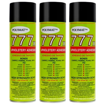 QTY 3 POLYMAT 777 Spray Glue Multipurpose Bond Adhesive for Decorating Tiles