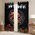 thumbnail image 2 of Homewish Botanical Mushroom Blackout Curtains Set of 2 (52x84 Each) for Teenagers,Bohemian Starry Sky Window Curtains,Exotic Style Curtains and Drapes,Breathable Home Decor, 2 of 6