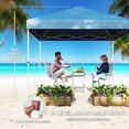 thumbnail image 3 of 10x 10 ft Pop Up Sun Shade,Party Tent with Sidewall, Instant Sun Shelter with Height Adjustable Strong Metal Legs,4 Storage Pockets,Dual Trash Bag Holders,for Outdoor Events, Beach,Blue, 3 of 7