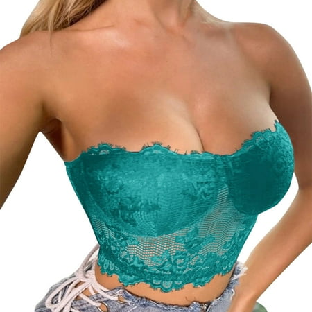 

Lingerie For Women Lace Back Wrap Chest Bra With Base Underwear