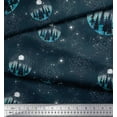 thumbnail image 3 of Soimoi Poly Georgette Fabric Tree,Moon & Sacred Geometry Galaxy Print Fabric by Yard 52 Inch Wide, 3 of 3