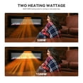 thumbnail image 5 of Mondawe 72" Electric Fireplace Inserts Recessed and Wall Mounted, Fireplace with Remote Control and Adjustable Flame Color, 750/1500W, Black, 5 of 10