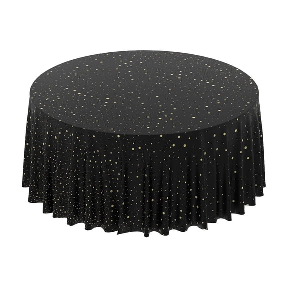Anckoeil Round Tablecloth, 210cm/83in Nylon Table Cover for Wedding, Birthday & Party Decor