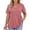 Pink, variant on OGLCCG Plus Size Tops for Women Casual Oversized Tshirts for Women Loose Fit V Neck Babydoll Top Summer Basic Tees L-5XL