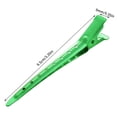 thumbnail image 3 of 24 Packs Duck Bill Clips, 3.35 Inches Rustproof Metal Alligator Curl Clips with Holes for Hair Styling, Hair Coloring, Green, 3 of 5
