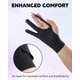 thumbnail image 2 of Guantes de dibujo AmberVec [paquete de 2] para tableta iPad talla S, 2 of 6