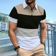 thumbnail image 2 of WREESH Men's Color Block Henley Short Sleeve Top, Men's Printed Sports Short Sleeve Top with Trendy Style Khaki, 2 of 7