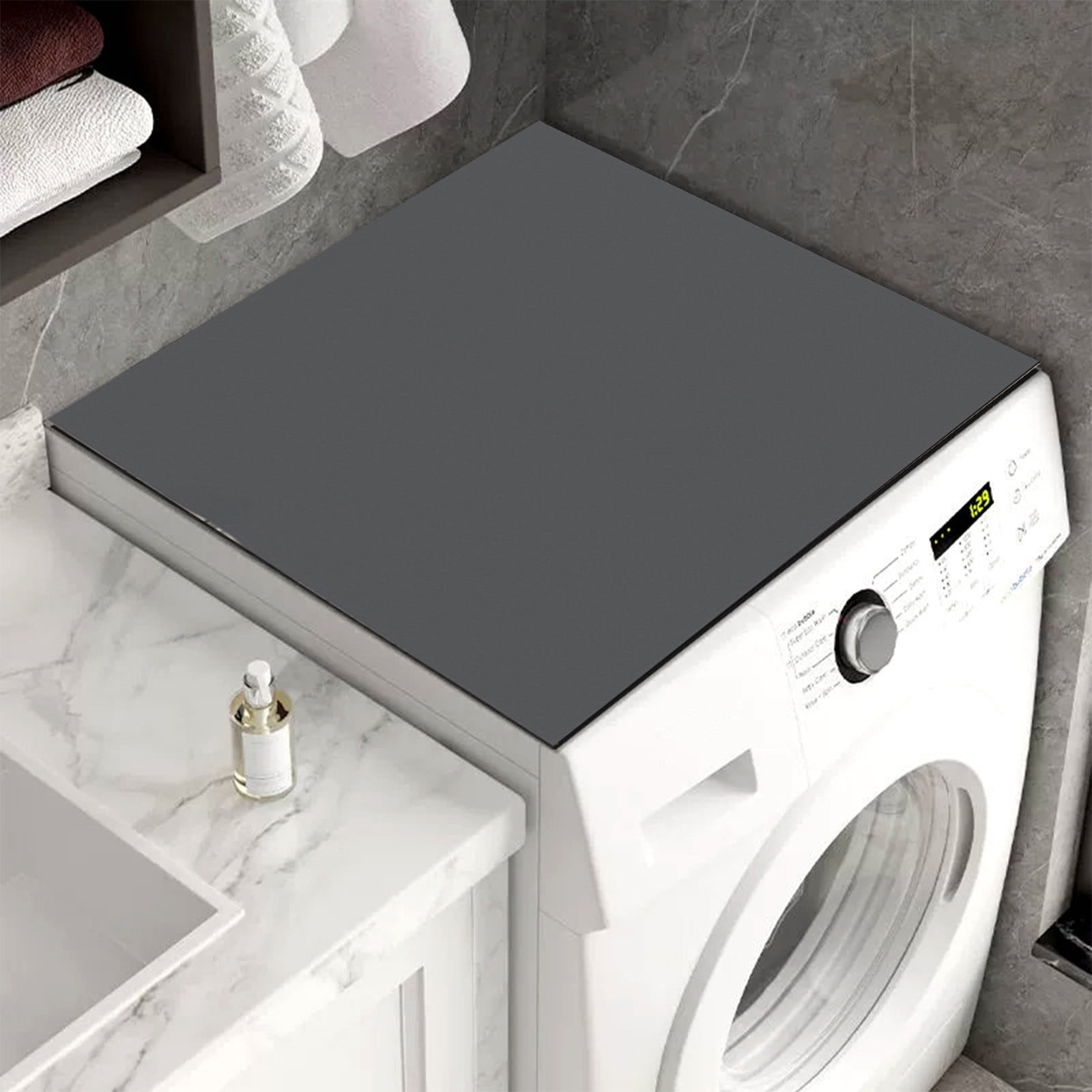 JilgTeok 2 Packs Solid Color Absorbent Dry Drainage Mat for Refrigerator Washer Dryer Non Slip Diatomite Floor Mat Kitchen Laundry Room Waterproof PVC Rubber Backing