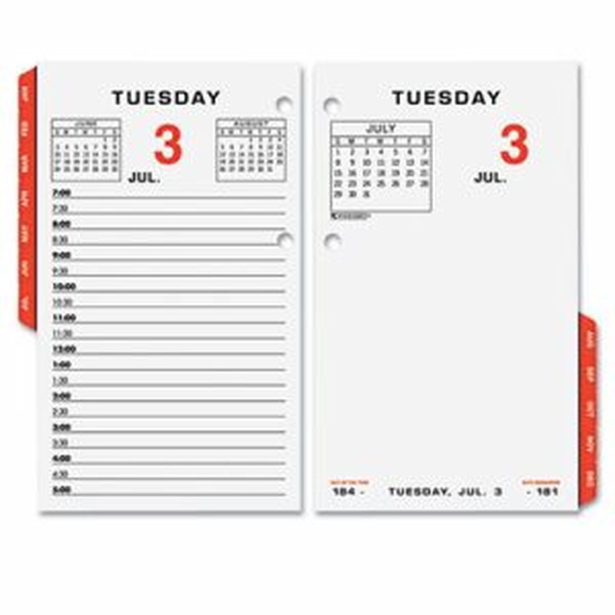 ATAGLANCE TwoColor Desk Calendar Refill, 3 1/2 x 6, 2022 / Each