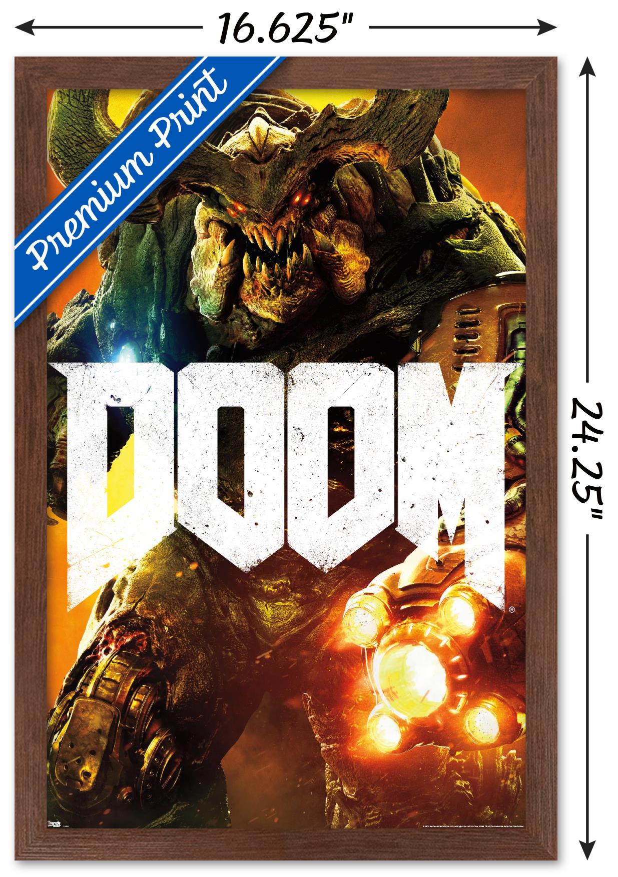 Doom - Cyber Demon Wall Poster, 14.725" x 22.375" Framed