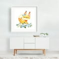 thumbnail image 2 of Fox, Woodland Animals, Forest Animals, Boho, Blue Flowers, Boy Nursery - Illustration Watercolor Fox Whimsical Floral Animal Flowers White Framed Wall Art Print 8 x 8 inches, 2 of 3
