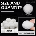 thumbnail image 2 of 20 Pcs 2 Inch Christmas Yarn Pom Poms Balls for DIY Handmade Crafts Fuzzy Pompoms for DIY Hats Thanksgiving Party Holiday Hanging Home Decorations, 2 of 6