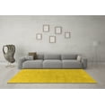 thumbnail image 3 of Ahgly Company Machine Washable Indoor Rectangle Solid Yellow Modern Area Rugs, 6' x 9', 3 of 4