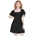 thumbnail image 2 of JUSLIO Dresses for Girls Pleated Dresses Ruffle Crew Neck Short Sleeve Casual Dress Size 5 Y, 2 of 9