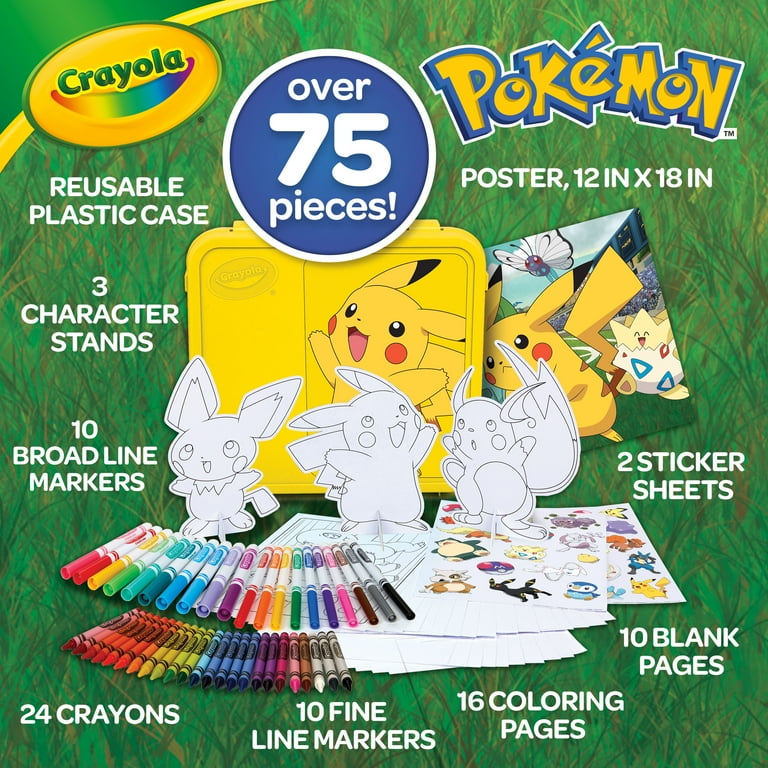 Crayola Pokémon Coloring Art Set, Pikachu, Child, 50 Pieces, Holiday  Coloring Toys, Gifts, Beginner Child 