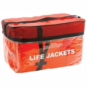 Airhead Adult Type II Keyhole Life Jackets with Storage Bag, Orange (4 Pack)