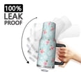 thumbnail image 3 of 40oz Pioneer Flower Floral Print Pattern Insulated Tumbler with Handle, BPA-Free Leak Proof Lid and Straws, Double Wall Vacuum, Hot 12h/Cold 34h, 3 of 6