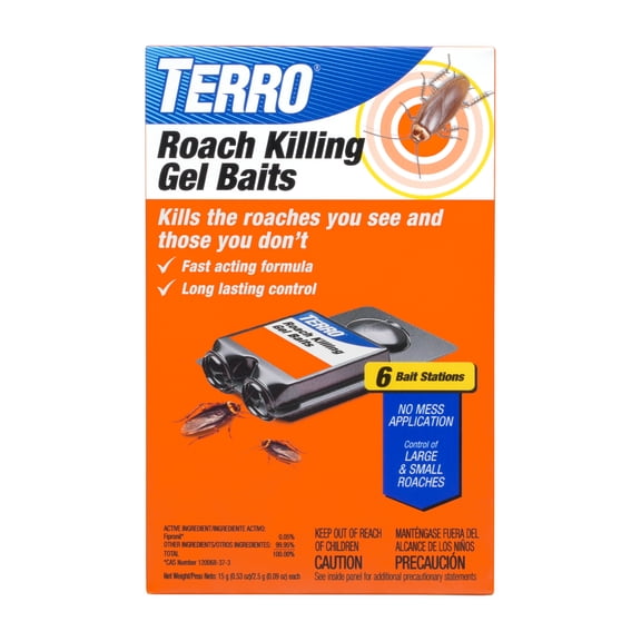 TERRO Roach Killing Gel Baits - 6 Baits