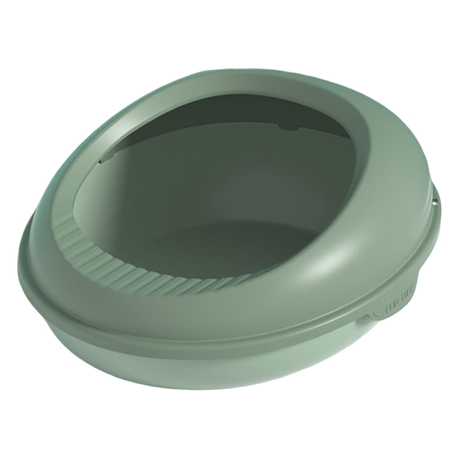 Semi Open Cats High Sided Easy Cleaning Bedpan Durable Sandbox Toilet Green