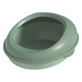 thumbnail image 4 of Caja de Arena para Gatos Semiabierta, Bandeja Lateral Alta, Caja de Arena de Fácil Limpieza, Bandeja Duradera para Salpicaduras de Arena para Mascotas Verde SM SunniMix Bandeja de arena para gatos, 4 of 8