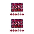 thumbnail image 3 of Injueey Bola colgante de árbol de Navidad de plástico de 12 piezas, adorno colorido extraíble portátil para casa, centro comercial, Rojo 2piezas, 3 of 6