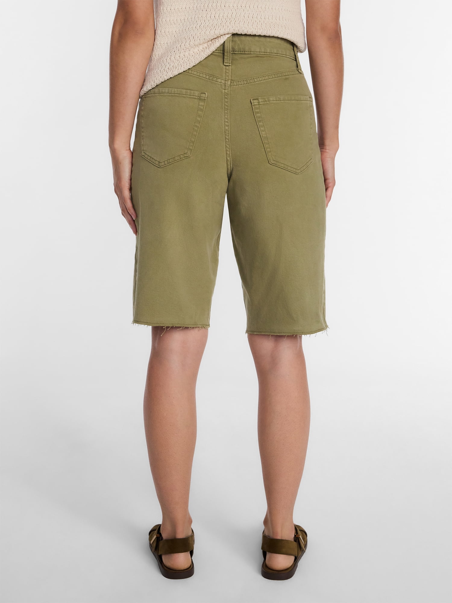 Time and Tru Women's Barrel Bermuda Shorts, Sizes 0-20