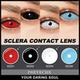 thumbnail image 2 of Pseieche-lentes de contacto grandes para Cosplay, lentes de ojos ciegos de Halloween, lentes negras completas, lentes blancas, ojo completo, 22MM, 1 par, 2 of 4