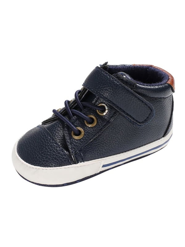 Infant Baby Boys Solid Color PU Sneakers Shoes