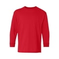 thumbnail image 2 of Gildan - Heavy Cotton Youth Long Sleeve T-Shirt - 5400B - Red - Size: XS, 2 of 3