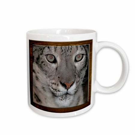 

3dRose Snow Leopard Close up Ceramic Mug 11-ounce