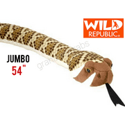WILD REPUBLIC WESTERN DIAMONDBACK RATTLESNAKE PLUSH SNAKE STUFFED ANIMAL 54"
