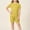 Yellow, variant on Boys Girls Classic Outfit Set Solid Ribbed Crew Neck Short Sleeve Top Short Pant Thin Air Wear Toddler Set for 1-7 Years