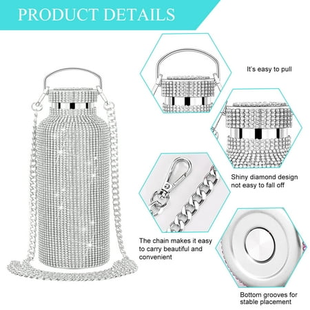 

Jmtresw 350ml/500ml/750ml Jmtresw Thermos Bottle with Chain Water Bottle Girl Women Gift