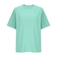 thumbnail image 4 of Cotton T Shirts for Women,Crew Neck Short Sleeve Summer Tee,Solid Loose Fit Tshirt, Undershirts, 4 of 7