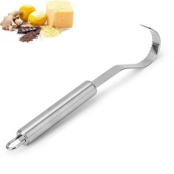 VBXOAE Stainless Steel and Food Grade Plastic Cheese and Chocolate Scraper Grater Tool for Baking, Dough Flattening Dishwasher Safe,Stable ,Easy Grip Handle