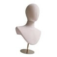 thumbnail image 2 of TOOYFUL Mannequin Head Hat Display Model Freestanding Desktop Decorative Adjustable Height Hat Rack for Hairpiece Cap Headset Glasses Gold Base, 2 of 10