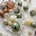 thumbnail image 2 of Adornos de bolas de Navidad pintados de 4/6/8 cm, decoración para fiestas de árboles de Navidad, colgante de esferas de Navidad de Año Nuevo 2024, 2 of 5