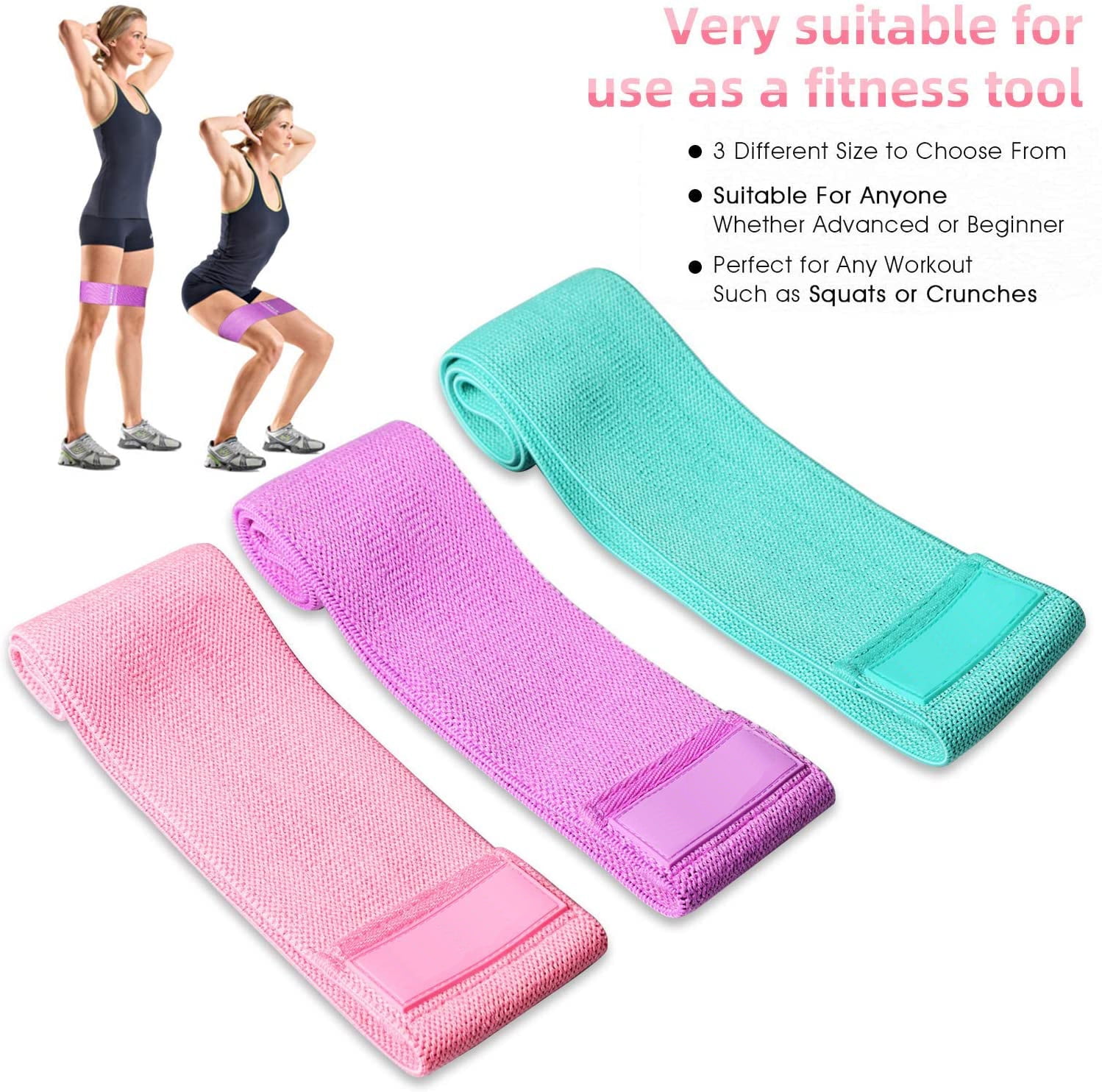 Thick Resistance Bands for Women Hip Resistance Bands for Fitness Booty Loops Bands for Gym Non-Slip 3 Workout Bands Thick Resistance Bands for Women Hip Resistance Bands for Fitness Booty Loops Bands for Gym Non-Slip 3 Workout Bands