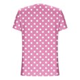 thumbnail image 7 of CheerKidz Women's Polka Dots V-Neck Button Up Short Sleeve Top Playful Print Summer Blouse Clothes Inspired Fashion Tee(Pink,M), 7 of 7