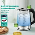 thumbnail image 4 of 2000W Glass Electric Kettle With Automatic Shut Off 2.3L Large Capacity Fast Boilling Teapot Hot Water Heater Suitable For Milk Coffee Water Tea (EU Plug) black, 4 of 5