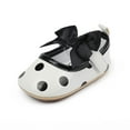 thumbnail image 2 of Yoyauz Baby Girl Mary Jane Shoes Anti Slip Rubber Sole Ballet Slippers Princess Dress Wedding Shoes Newborn Kids Shoes Toddler Shoes（0-12 Month）, 2 of 10