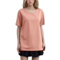 thumbnail image 1 of T-shirts pour Femmes à Manches Courtes, Col Rond, T-Shirt Basique, Hauts d'Été pour Femmes, Hauts de Sortie pour Femmes, 1 of 5