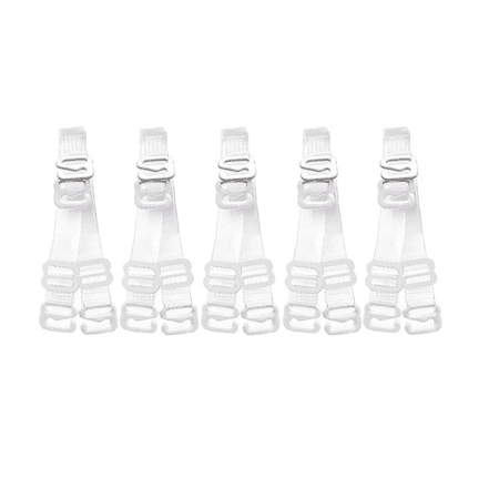 Clear Bra Straps Adjustable Invisible Replacement Bra Shoulder Straps for Strapless Bra Heavy Duty 5 Pairs