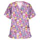 thumbnail image 2 of Pntutb Blusa de manga corta con cuello en V para mujer Uniforme de trabajo Blusa con estampado de dibujos animados Pntutb Pntutb-2702, 2 of 7