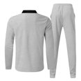 thumbnail image 4 of Wavsuf Sweatsuits 2pcs Sets Mens Jogger Set Long Motion Shirt Sweatshirt and Sweatpants Gray Size 2XL, 4 of 8