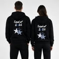 thumbnail image 3 of Senior 2026 Graduation Outfit Set, Unisex Zip Up Hoodie and Sweatpants, Star Design, Soft Fleece Tracksuit, Black, 3 of 5